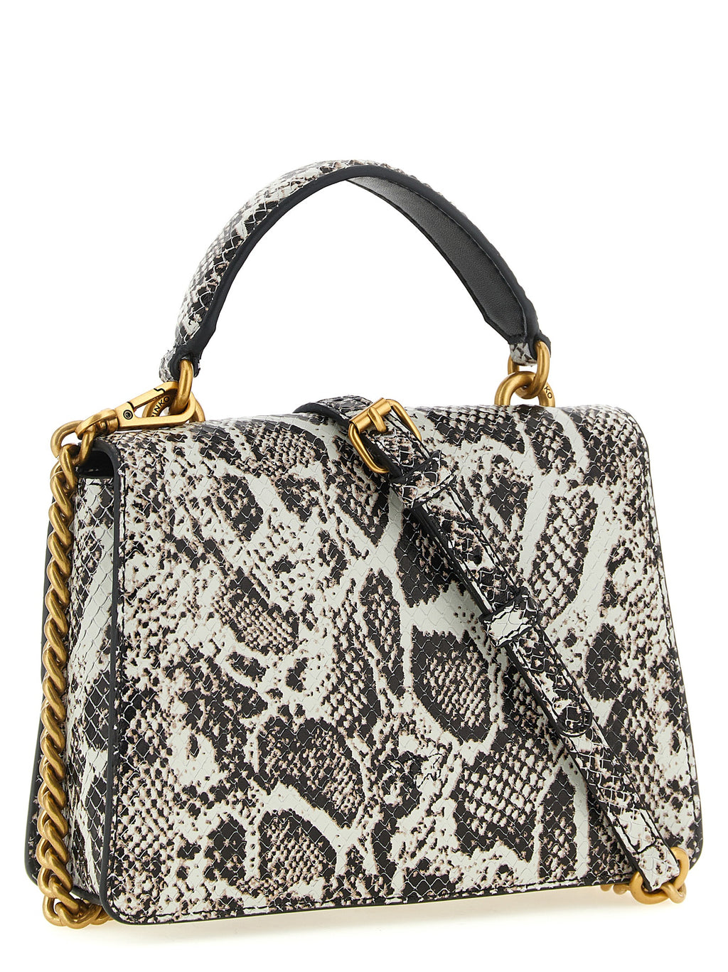 PINKO Graue Kalbsleder-Handtasche