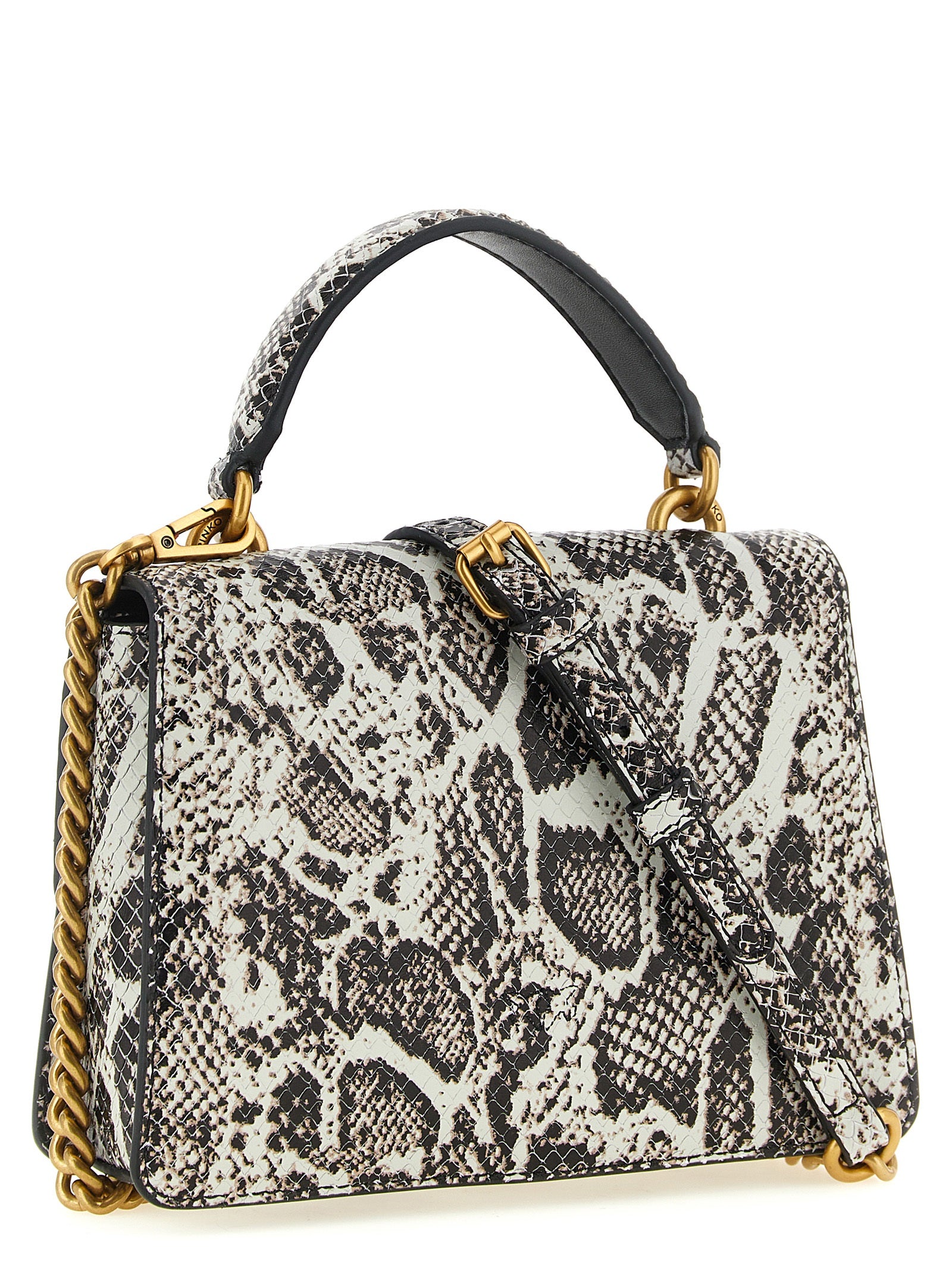 PINKO Graue Kalbsleder-Handtasche