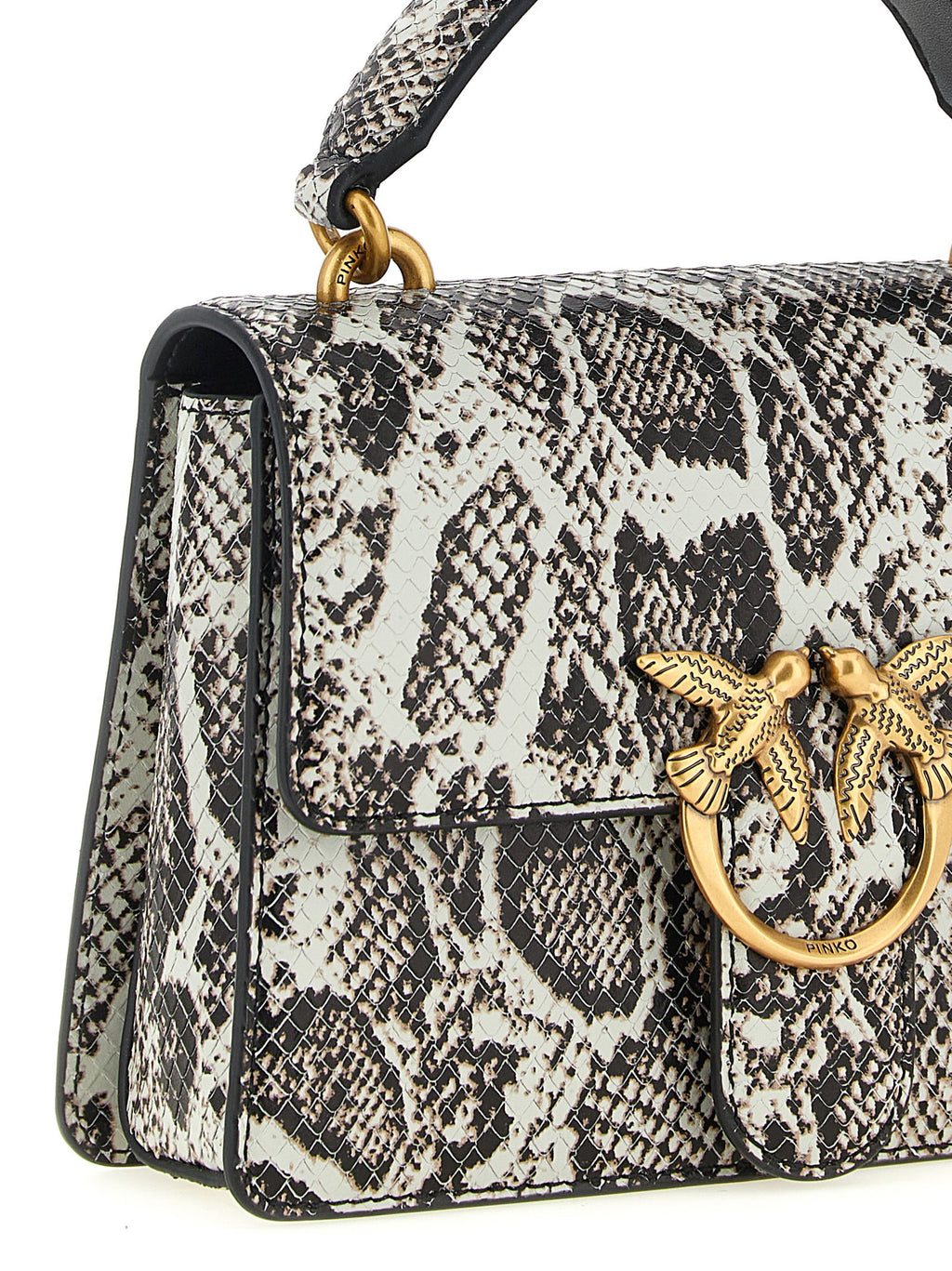 PINKO Graue Kalbsleder-Handtasche