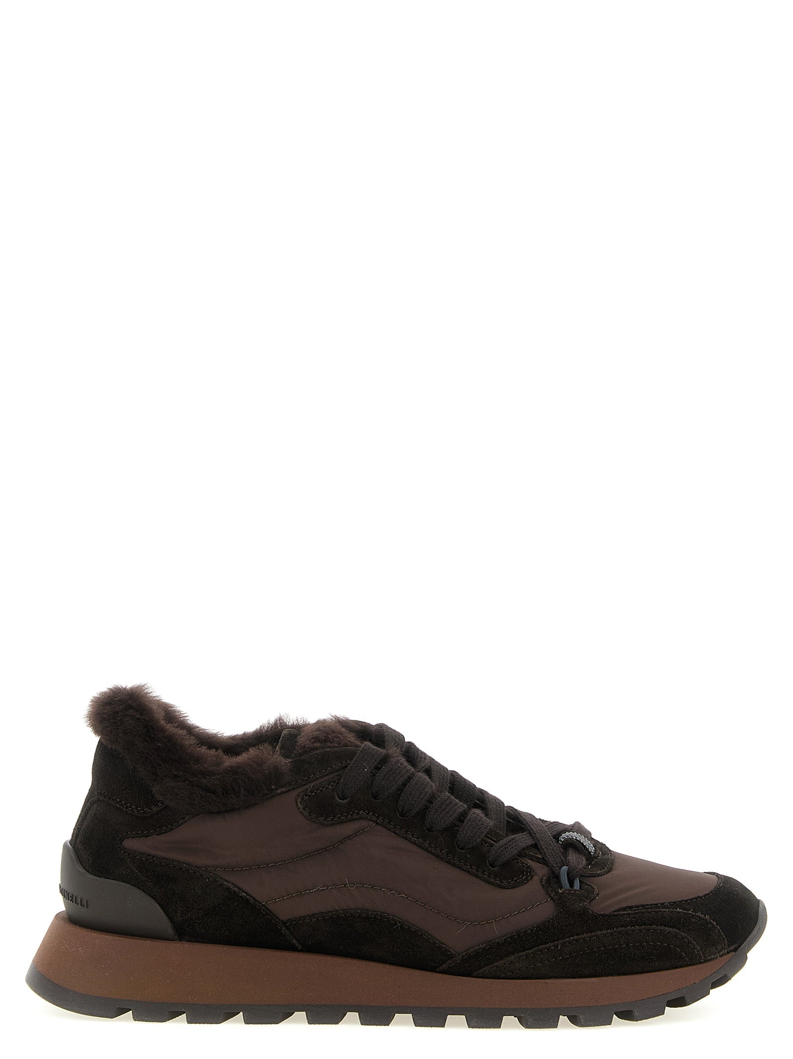 Brunello Cucinelli Schwarze Kalbsleder-Sneaker