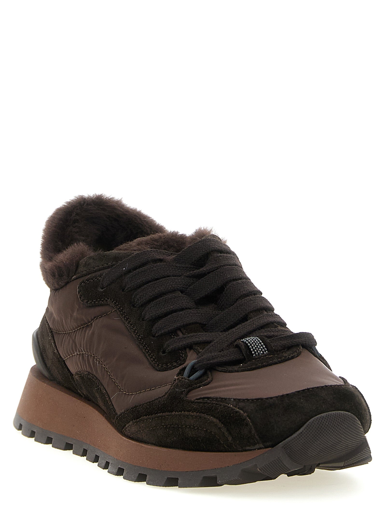 Brunello Cucinelli Schwarze Kalbsleder-Sneaker