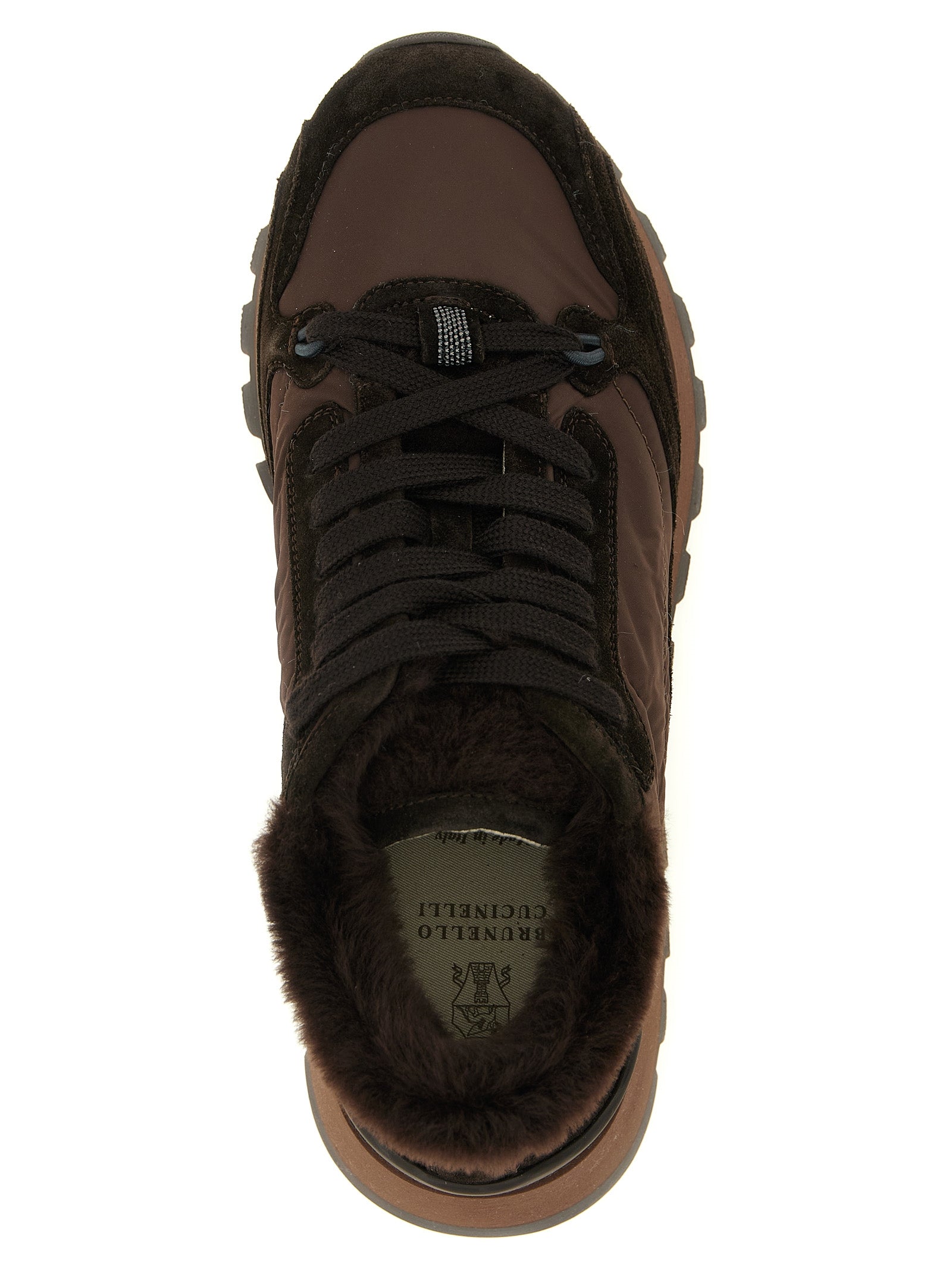Brunello Cucinelli Schwarze Kalbsleder-Sneaker