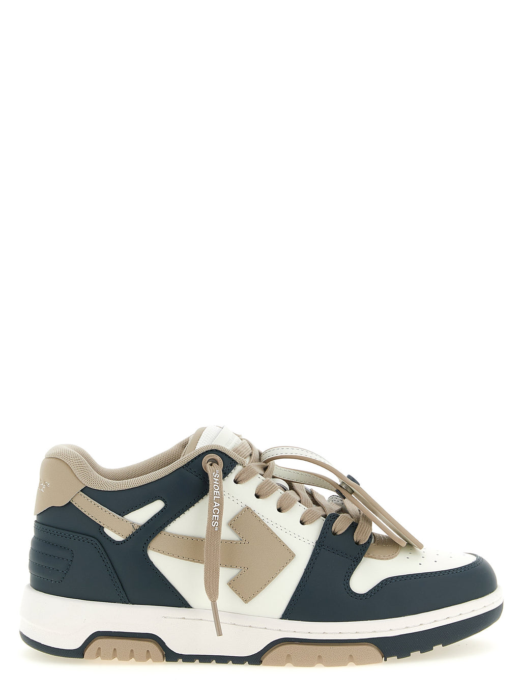 Off-White Mehrfarbige Low-Top-Sneaker aus Rindsleder