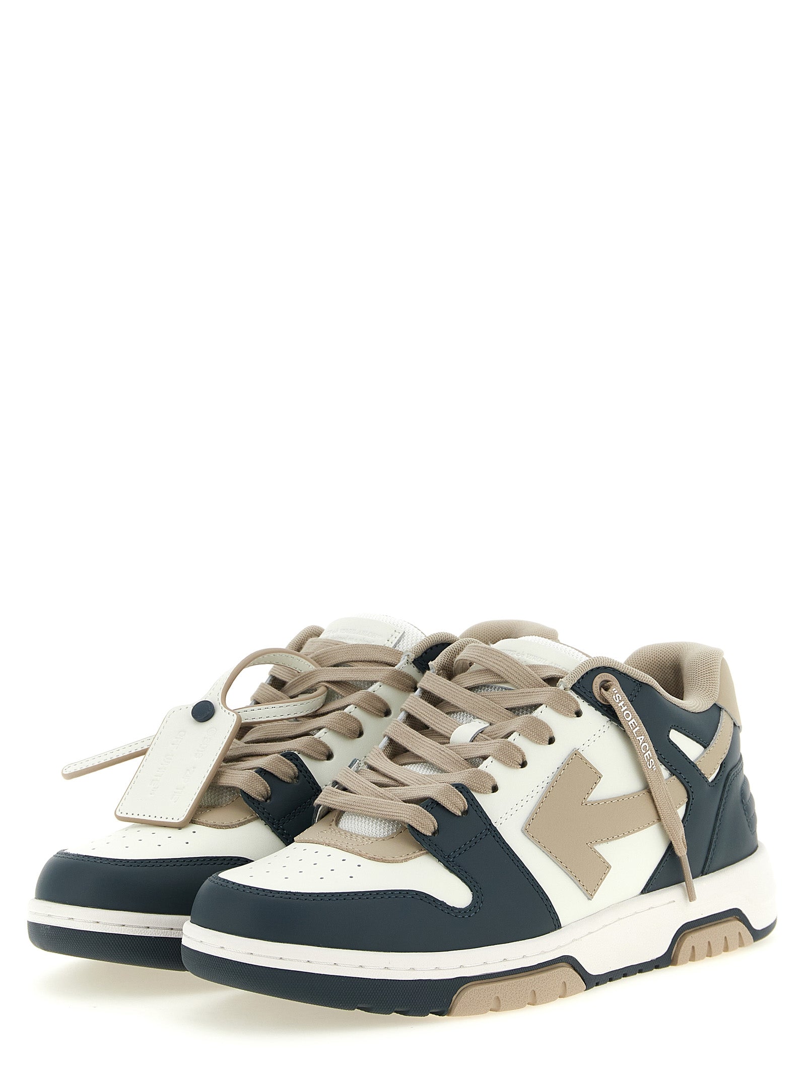Off-White Mehrfarbige Low-Top-Sneaker aus Rindsleder