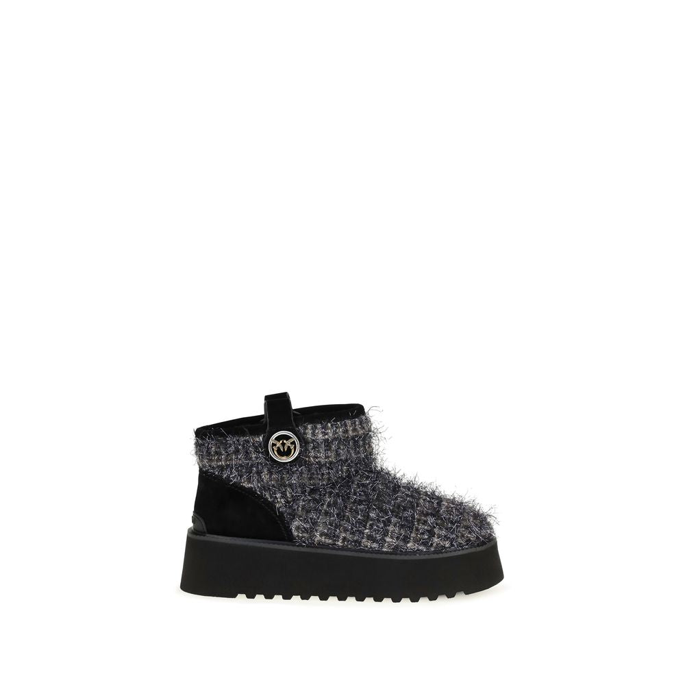 PINKO Schwarze Stiefeletten aus Stoff