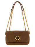 PINKO Schultertasche aus braunem Lammleder
