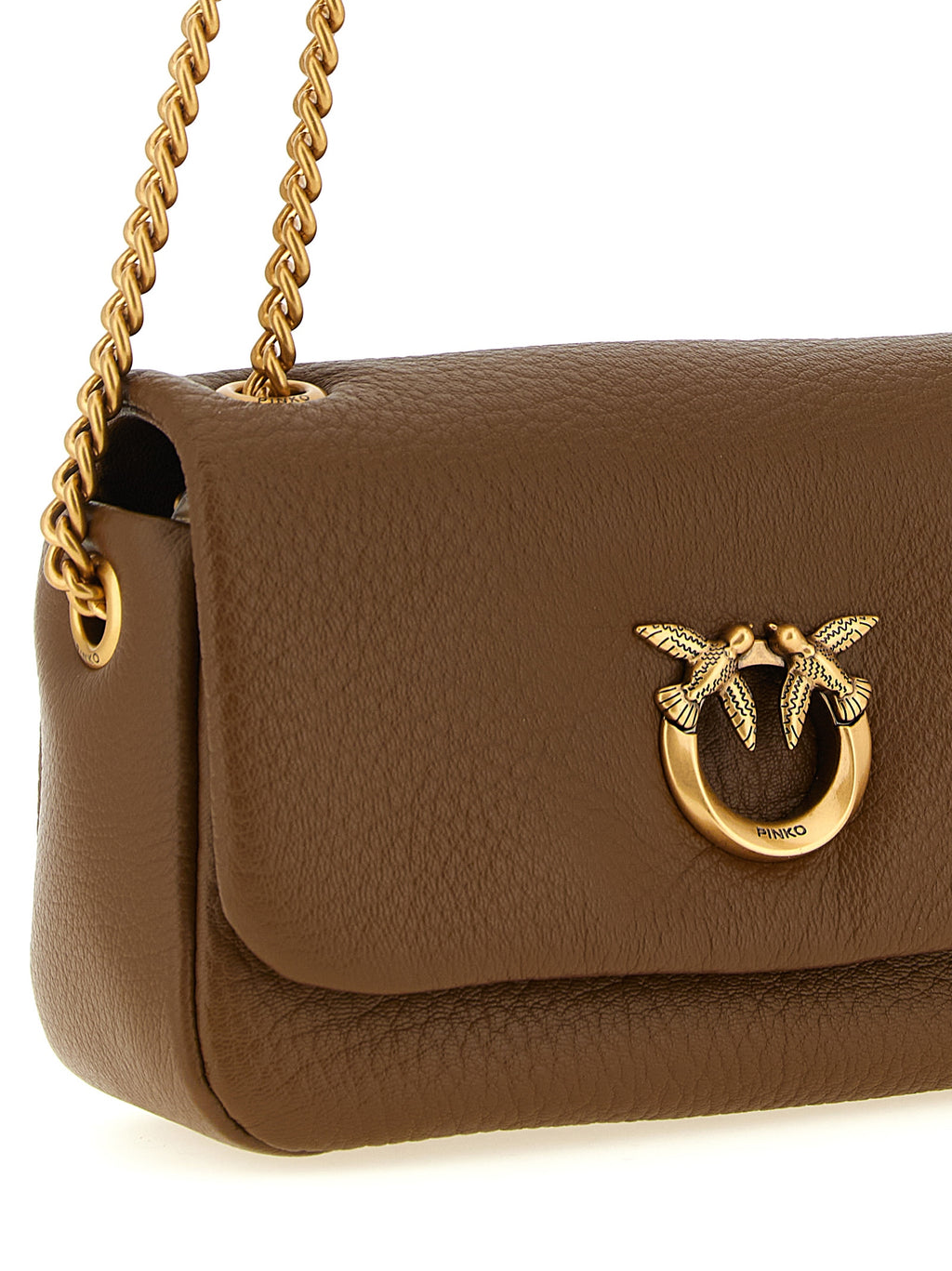 PINKO Schultertasche aus braunem Lammleder