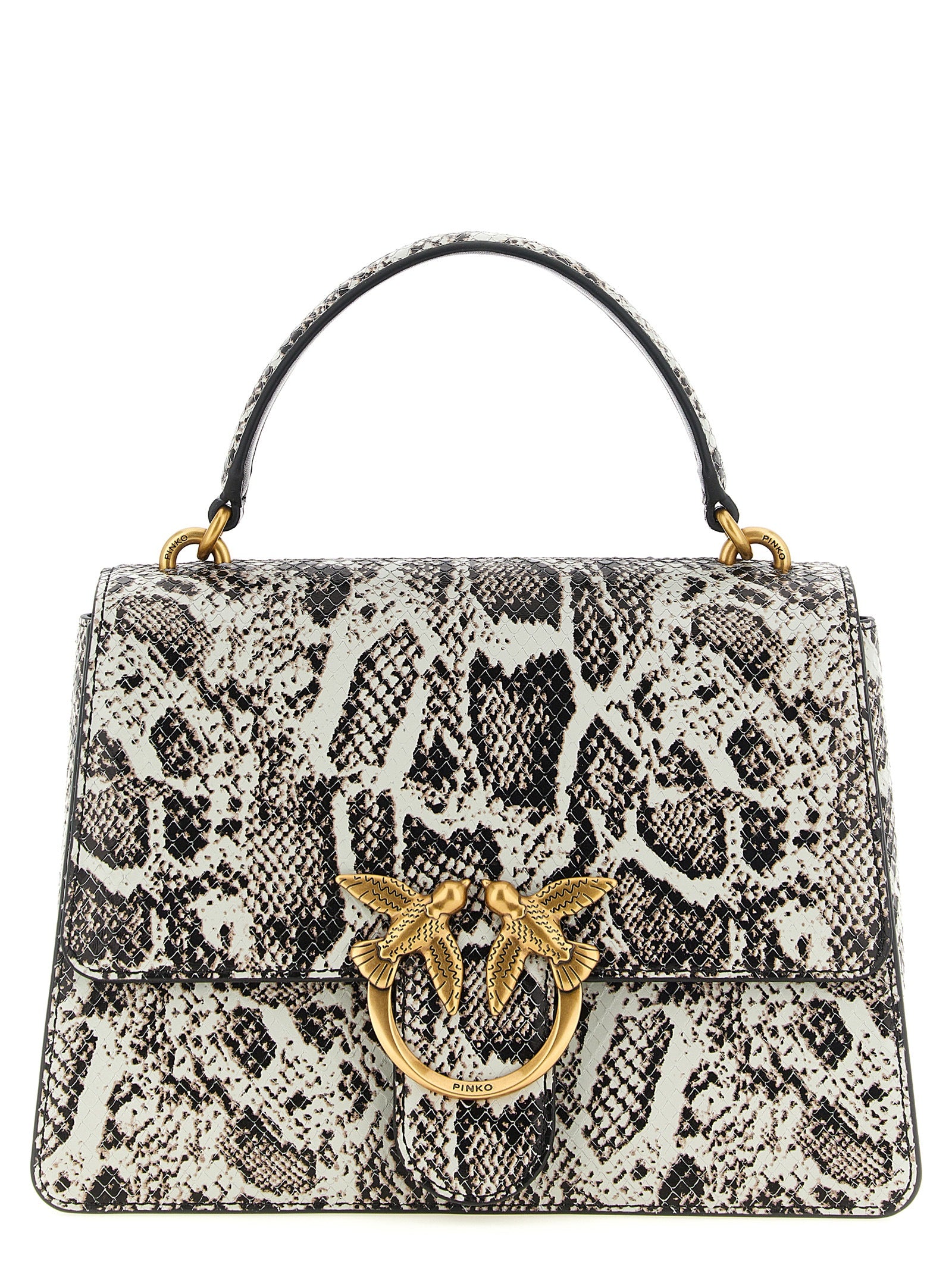 PINKO Graue Kalbsleder-Handtasche