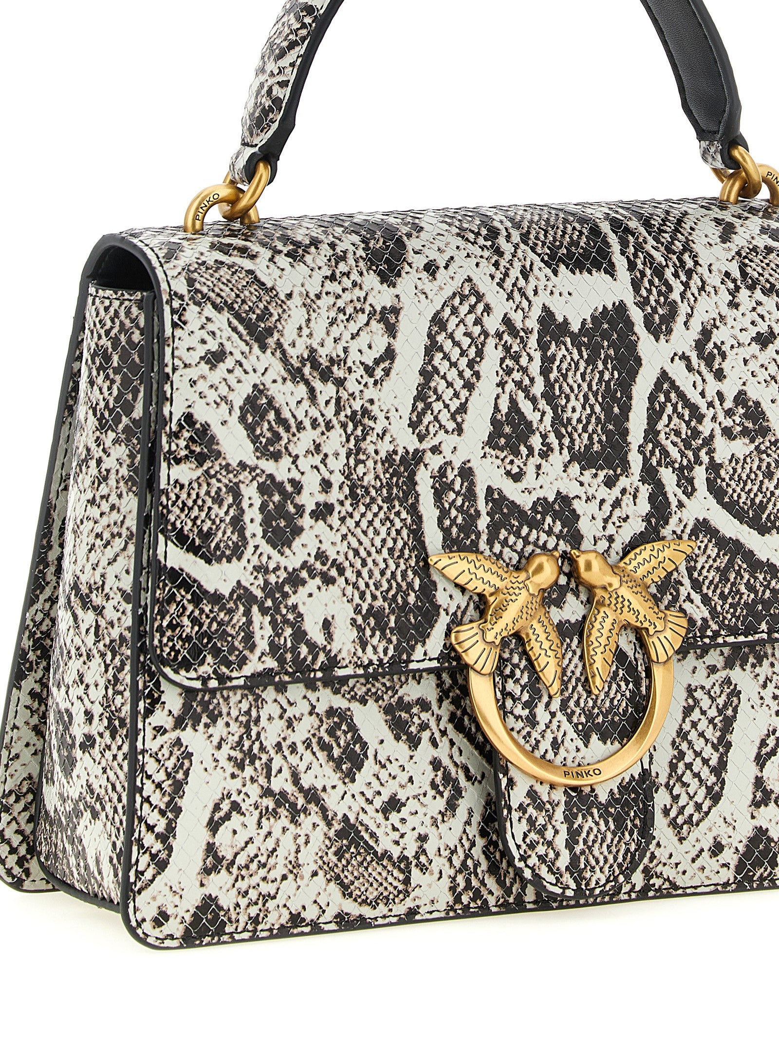PINKO Graue Kalbsleder-Handtasche