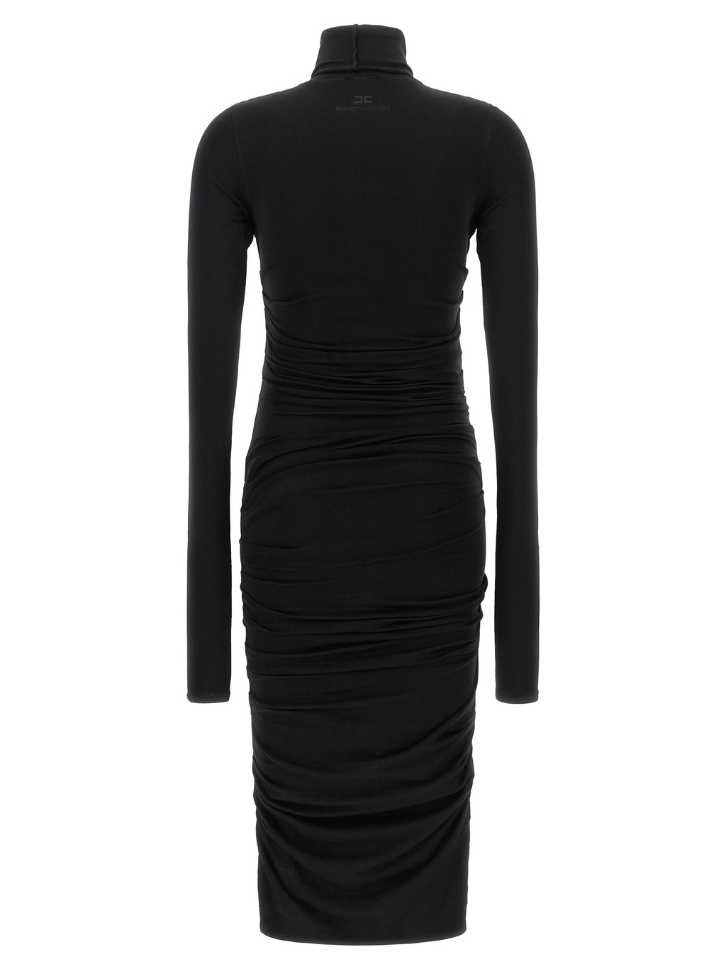 Elisabetta Franchi Schwarzes Lycra Midikleid