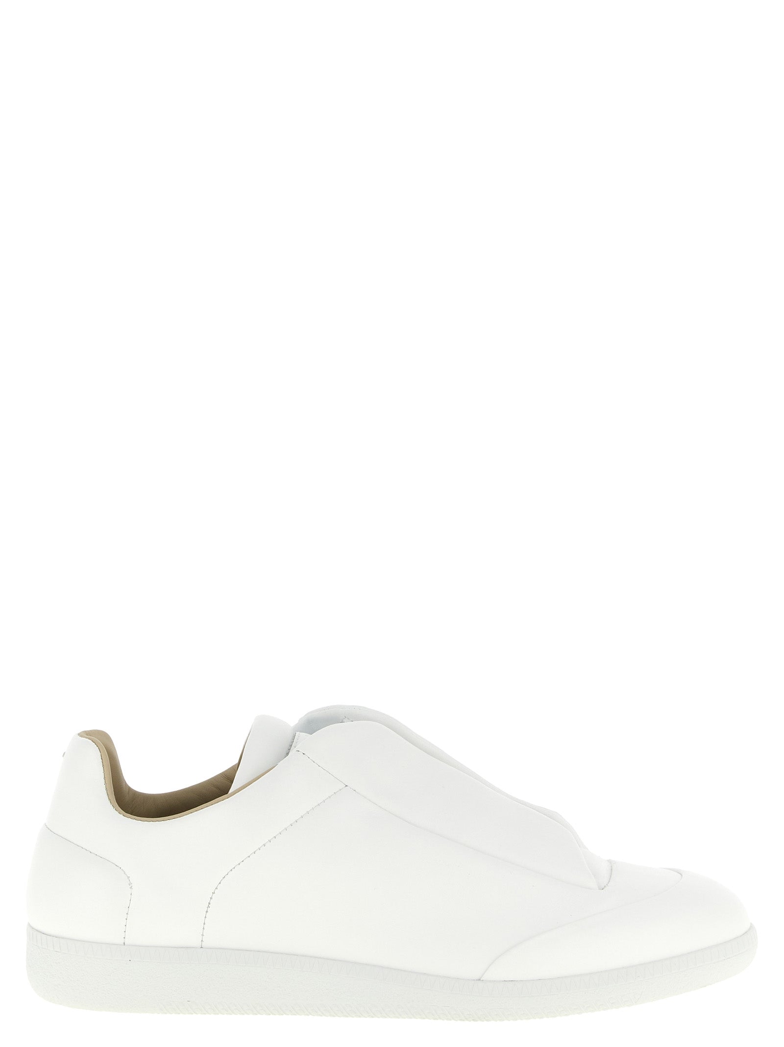 Maison Margiela Weiße Kalbsleder Low-Top-Sneaker