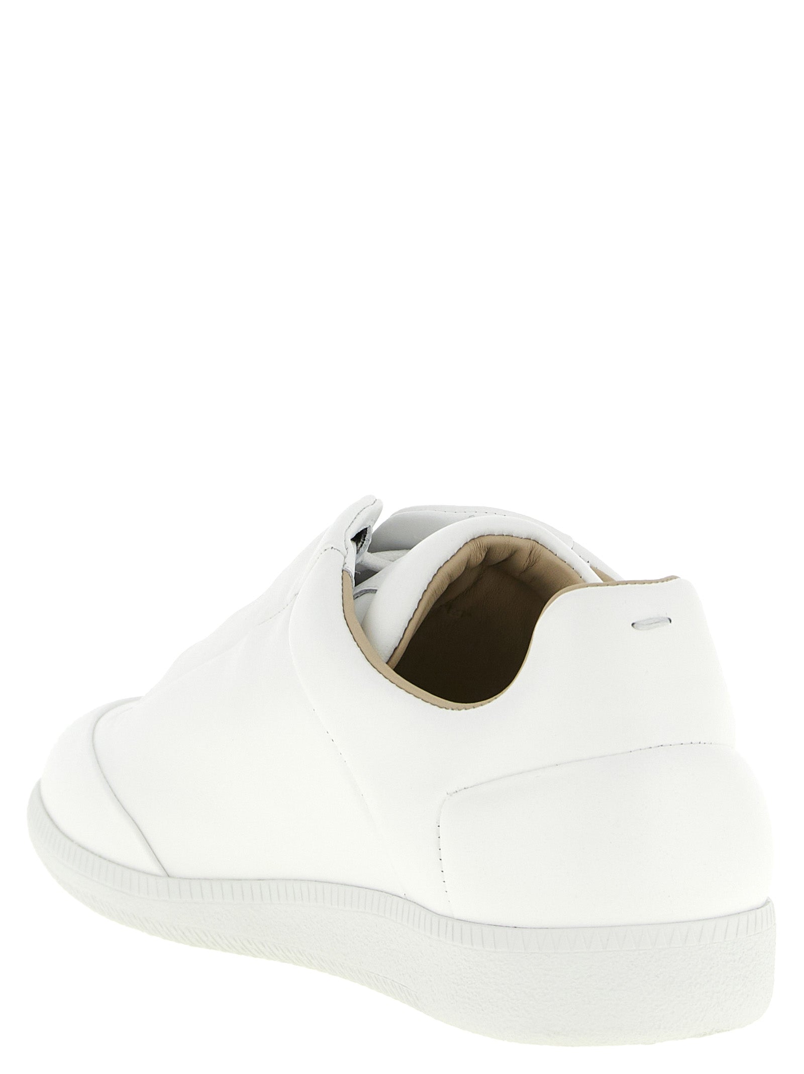 Maison Margiela Weiße Kalbsleder Low-Top-Sneaker
