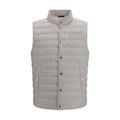 Brunello Cucinelli Weiße ärmellose Polyester-Jacke