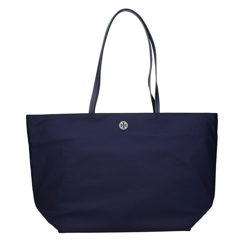 Tory Burch Blaue Stoff-Umhängetasche