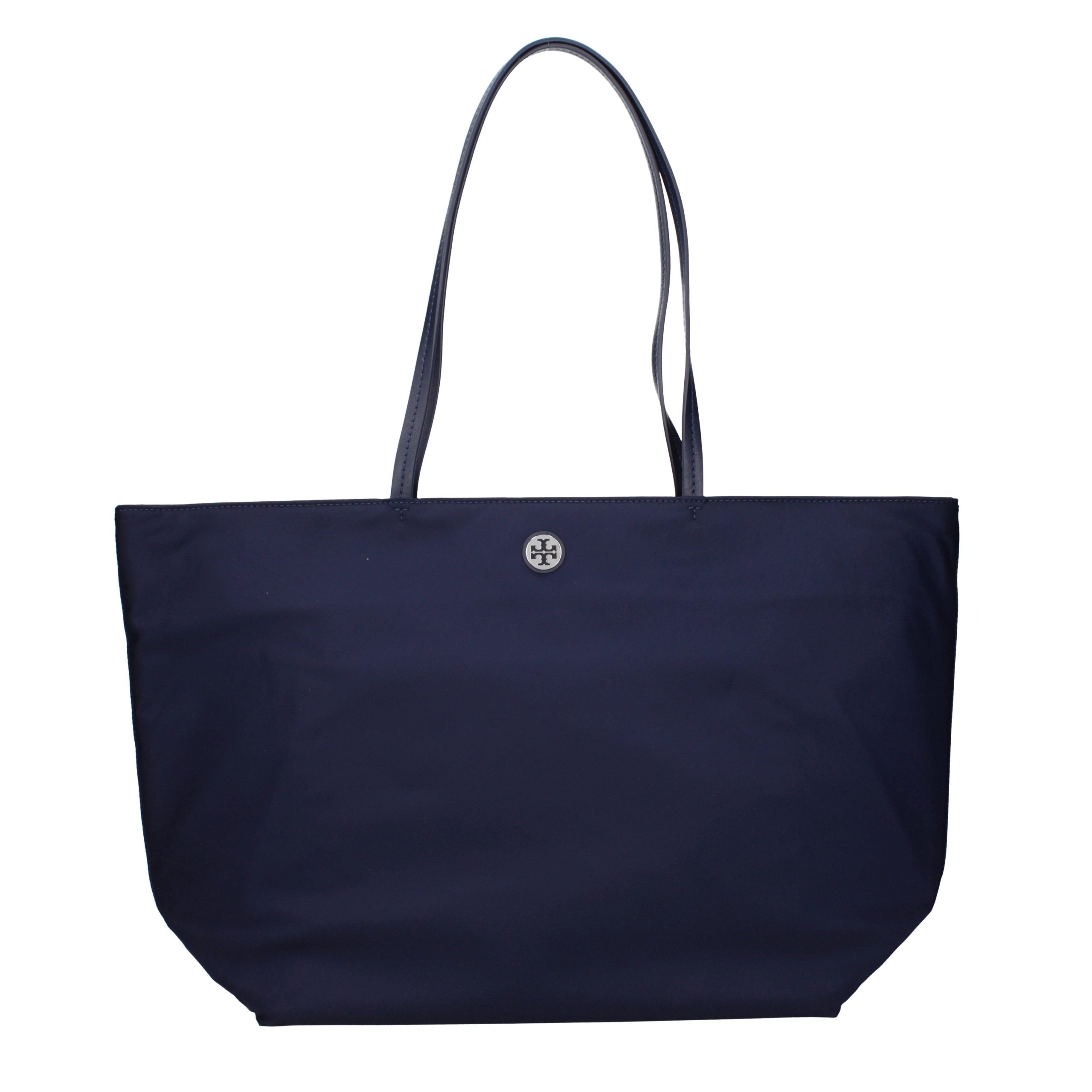 Tory Burch Blaue Stoff-Umhängetasche