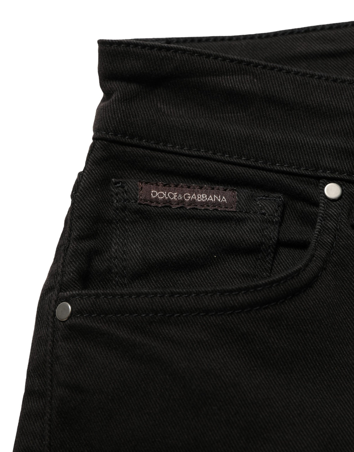 Dolce & Gabbana Schwarze Skinny-Jeans aus Baumwoll-Stretch