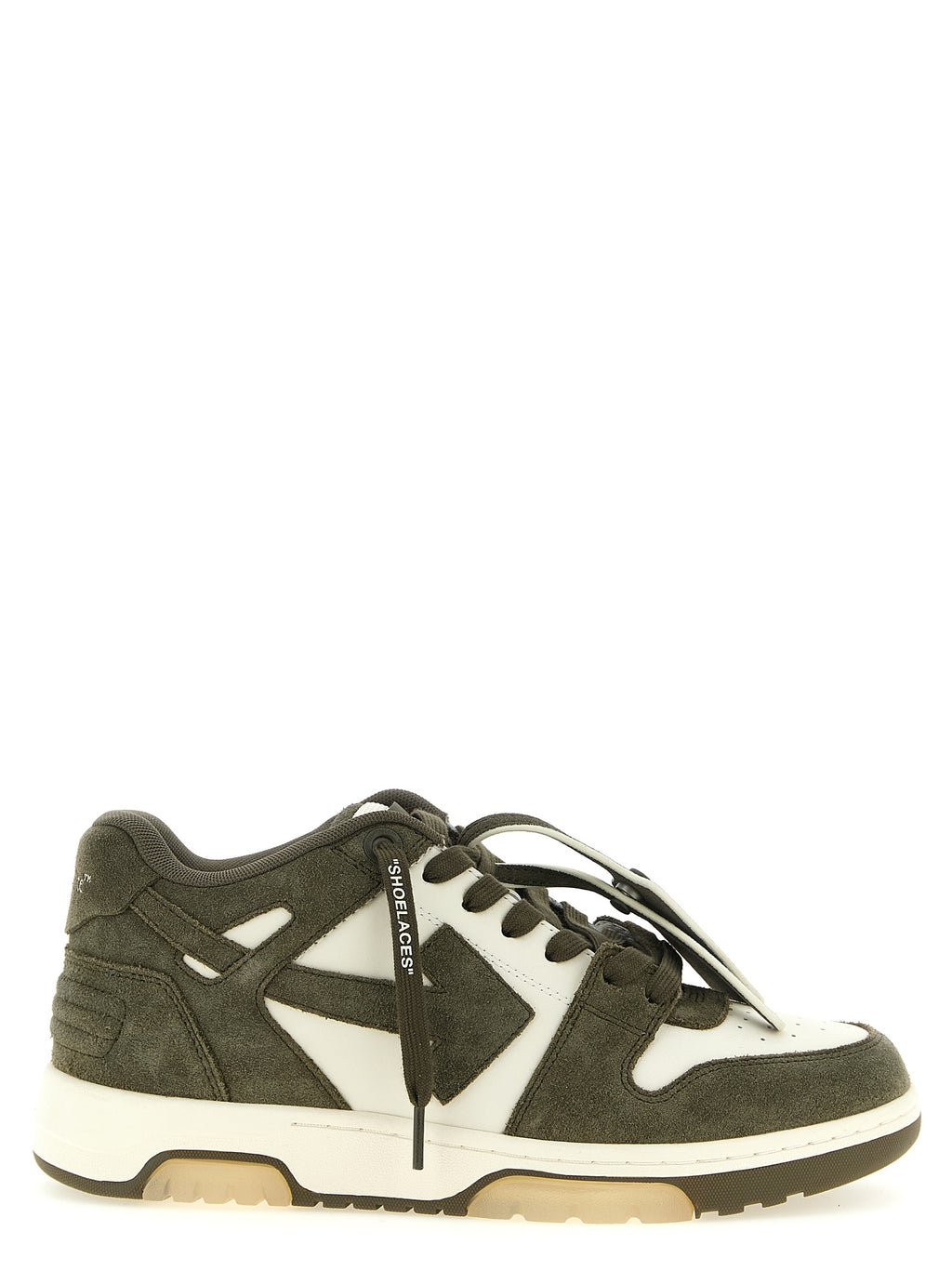 Off-White Zweifarbige Leder-Sneaker im Athletic-Stil