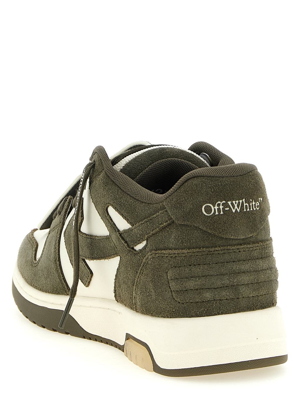 Off-White Zweifarbige Leder-Sneaker im Athletic-Stil