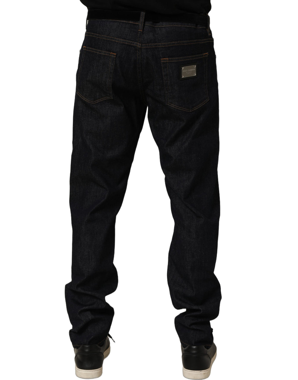 Dolce & Gabbana Dunkelgraue Baumwoll-Jeans im Slim Fit für Herren