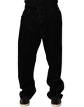 Dolce & Gabbana Schwarze Relaxed Wide Leg Herren Jeans aus Baumwolle