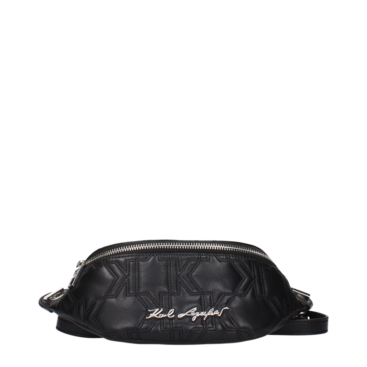Karl Lagerfeld Schwarzer Lederrucksack