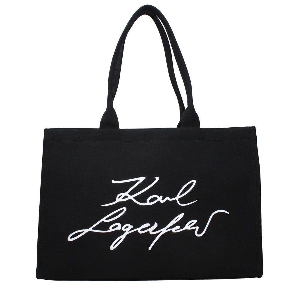 Karl Lagerfeld Schwarze Stoffhandtasche