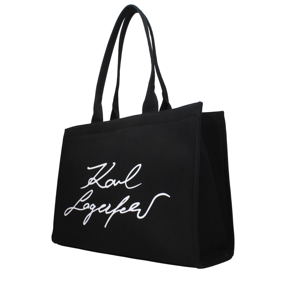 Karl Lagerfeld Schwarze Stoffhandtasche
