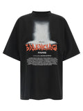 Balenciaga Schwarzes Baumwoll-T-Shirt