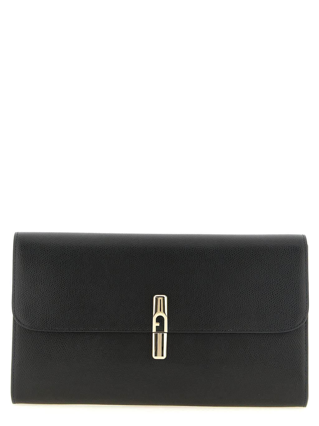 Furla Schwarze Kalbsleder-Clutch