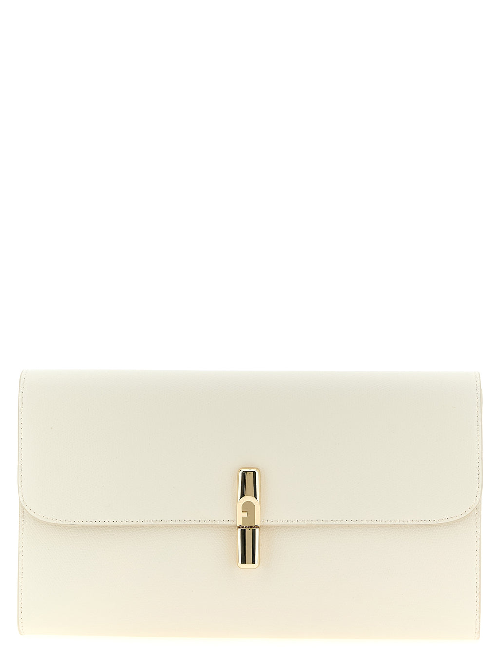 Furla Weiße Clutch aus Kalbsleder