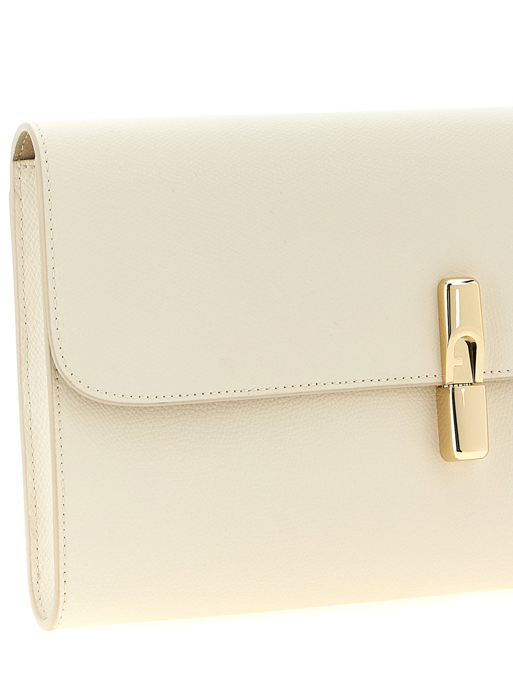 Furla Weiße Clutch aus Kalbsleder