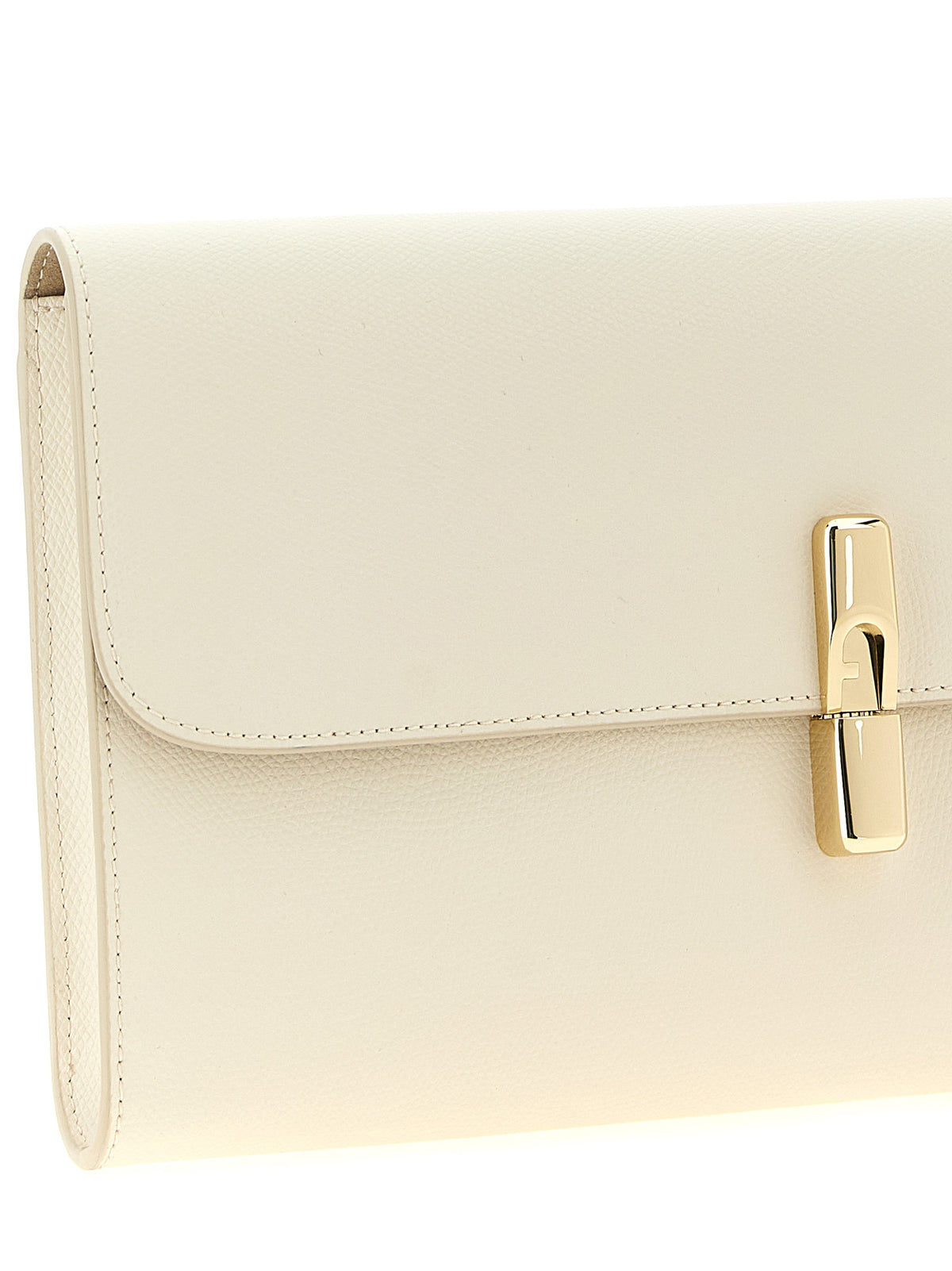 Furla Weiße Clutch aus Kalbsleder