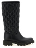 Moncler Schwarze PVC Overknee-Stiefel