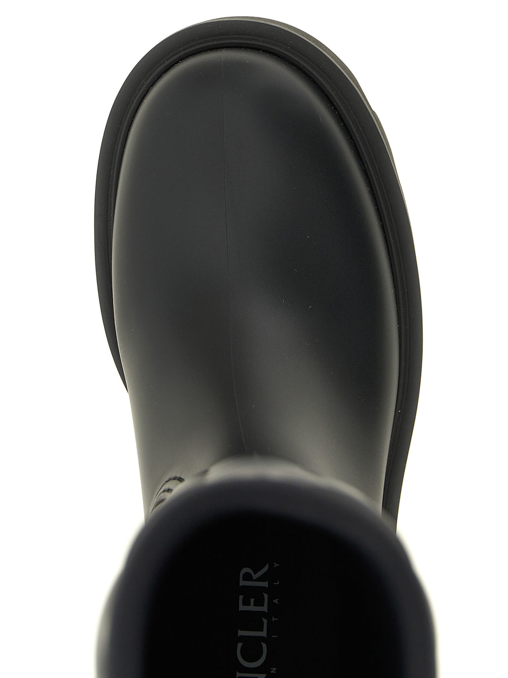 Moncler Schwarze PVC Overknee-Stiefel