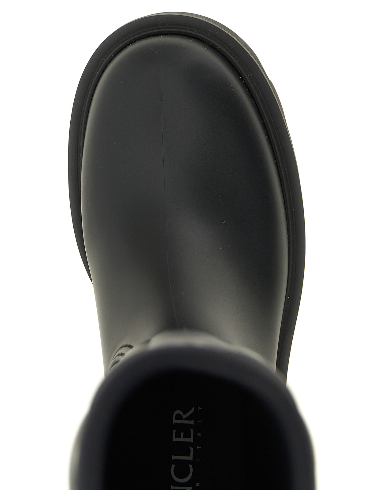 Moncler Schwarze PVC Overknee-Stiefel