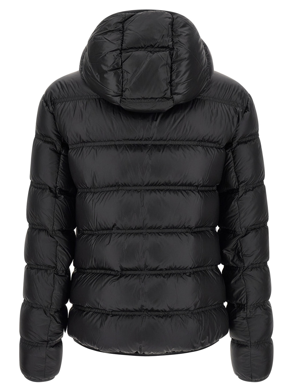 Moncler Schwarze Polyamid-Jacke in voller Länge