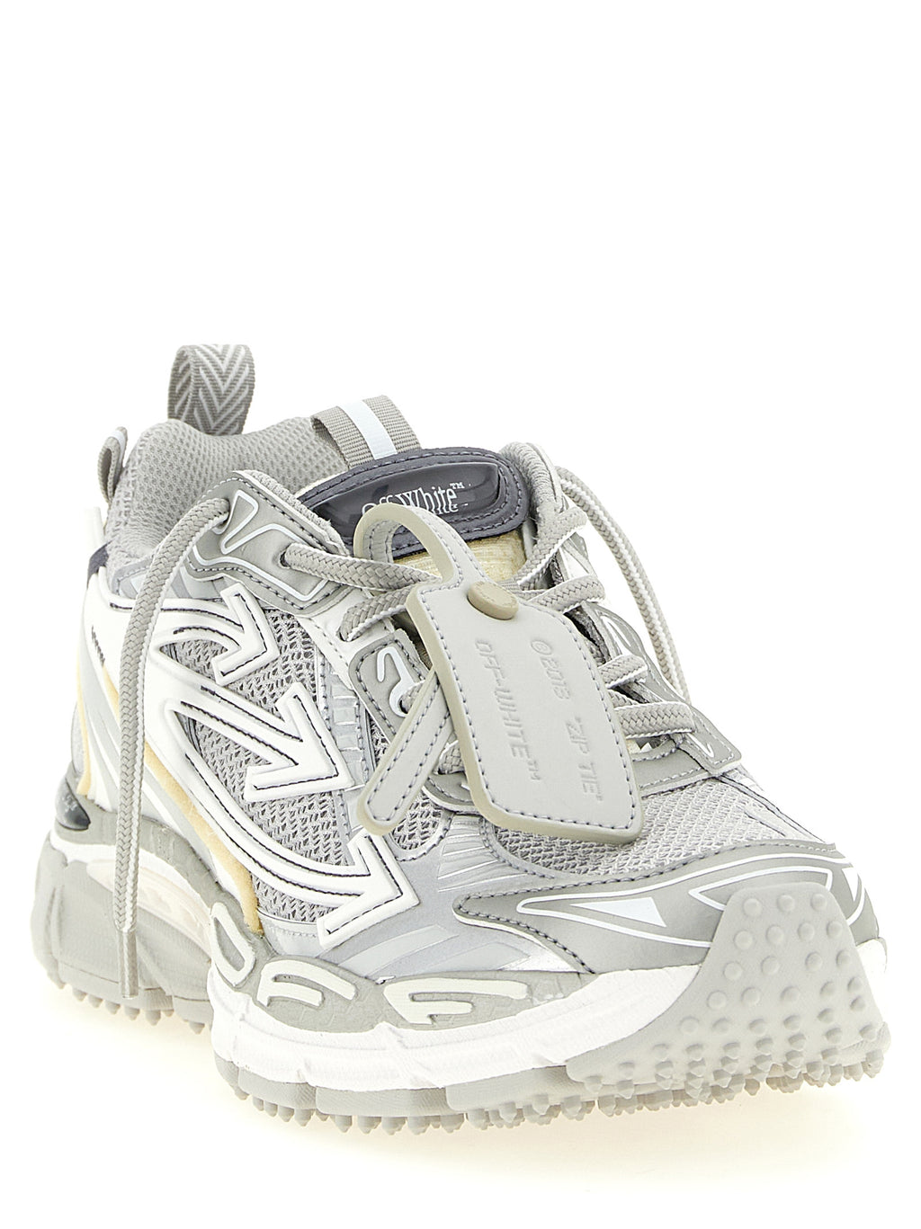 Off-White Graue Sneaker aus Polyethylen im Athletic-Stil