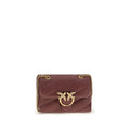 PINKO Schultertasche Bos Taurus aus bordeauxrotem Kalbsleder