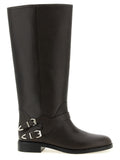 PINKO Schwarze Kuhleder Overknee-Stiefel