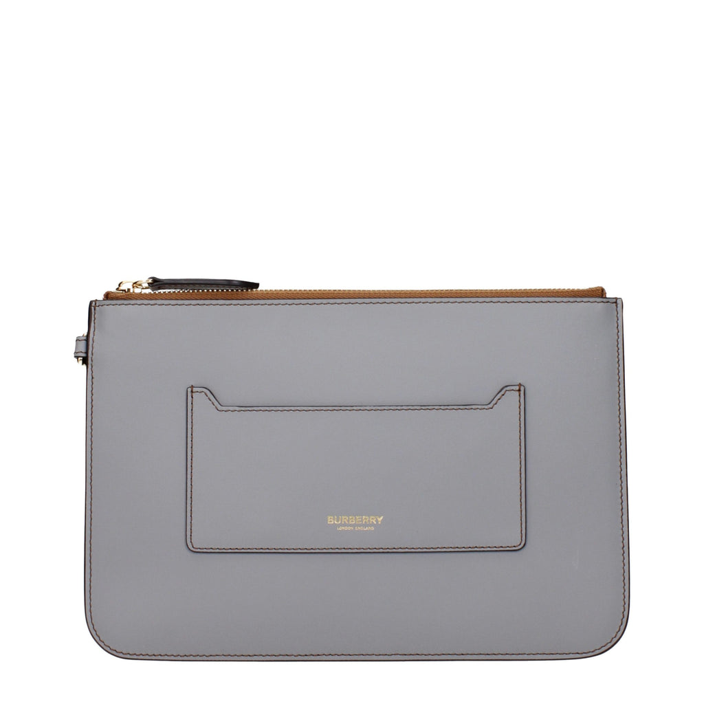 Burberry Graue Leder-Clutch
