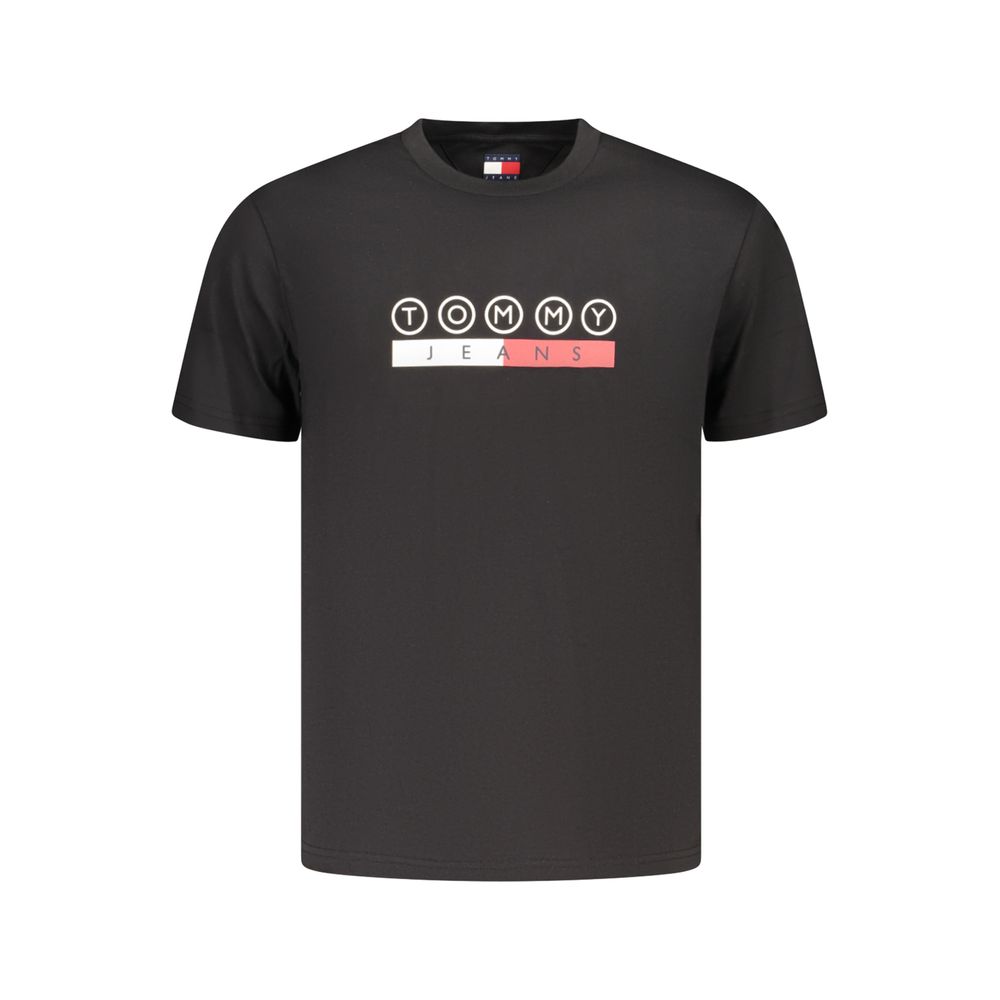 Tommy Hilfiger Schwarzes Baumwoll-T-Shirt für Herren