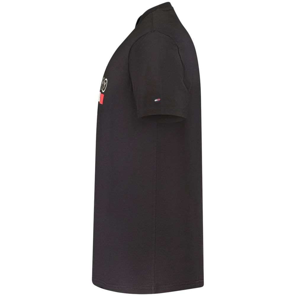 Tommy Hilfiger Schwarzes Baumwoll-T-Shirt für Herren