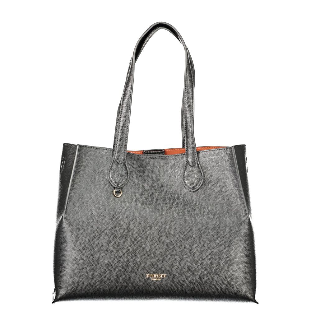 Twinset Schwarze Handtasche aus Polyethylen