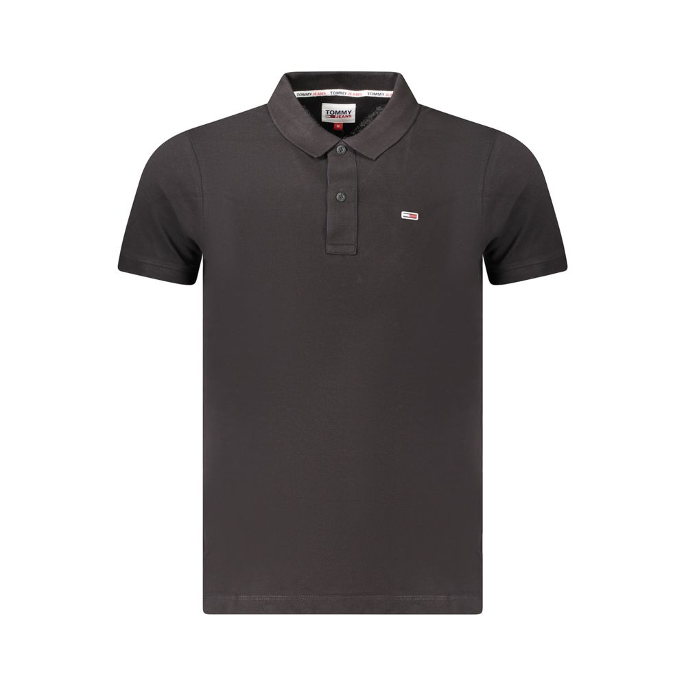Tommy Hilfiger Schwarzes Herren-Poloshirt aus Baumwolle