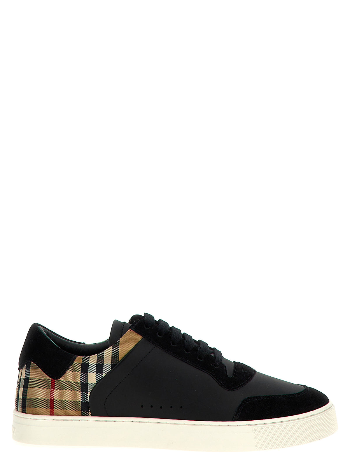 Burberry Schwarze Kalbsleder Low-Top-Sneaker