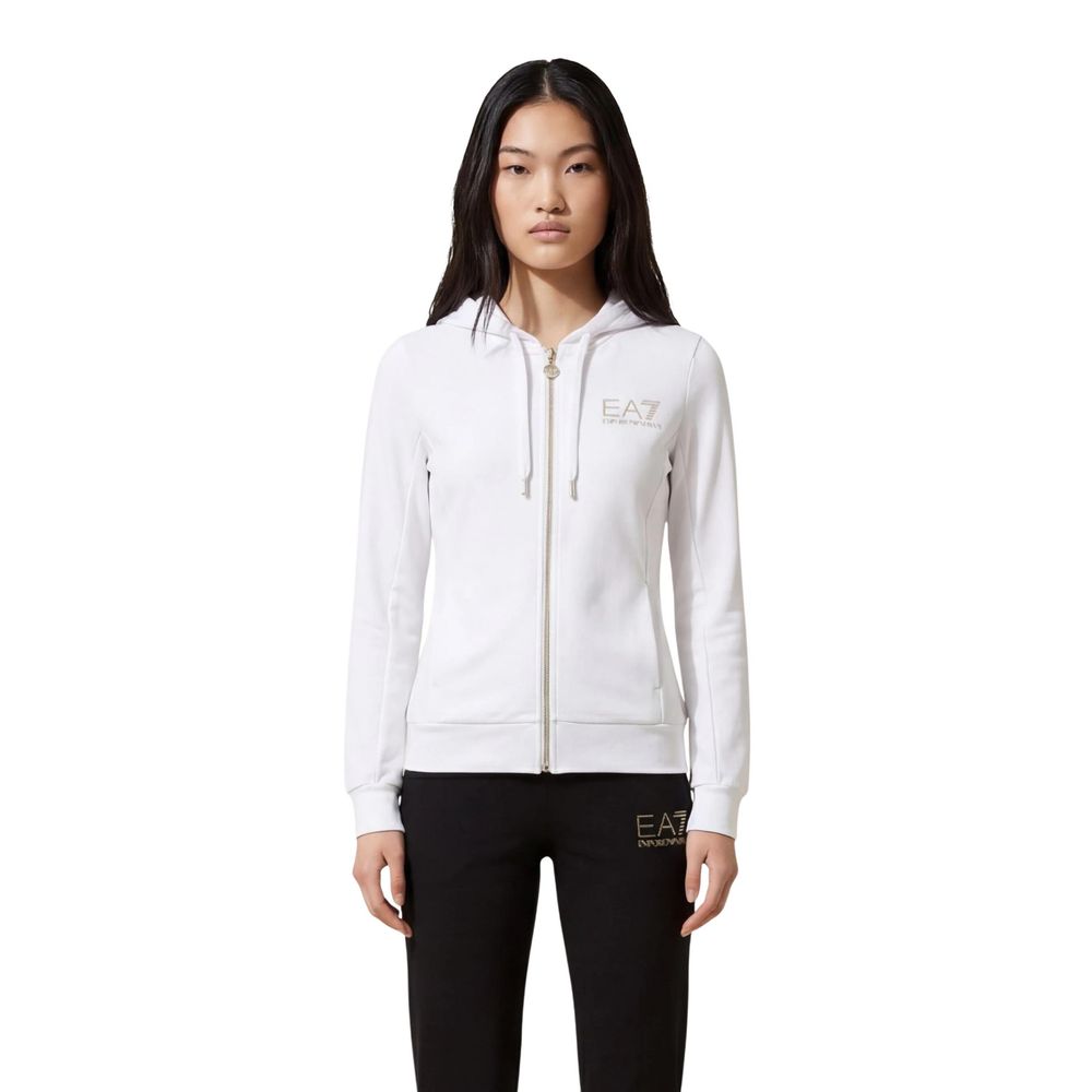 EA7 Emporio Armani Schwarz-Weißes Polyester-Trainingsanzug