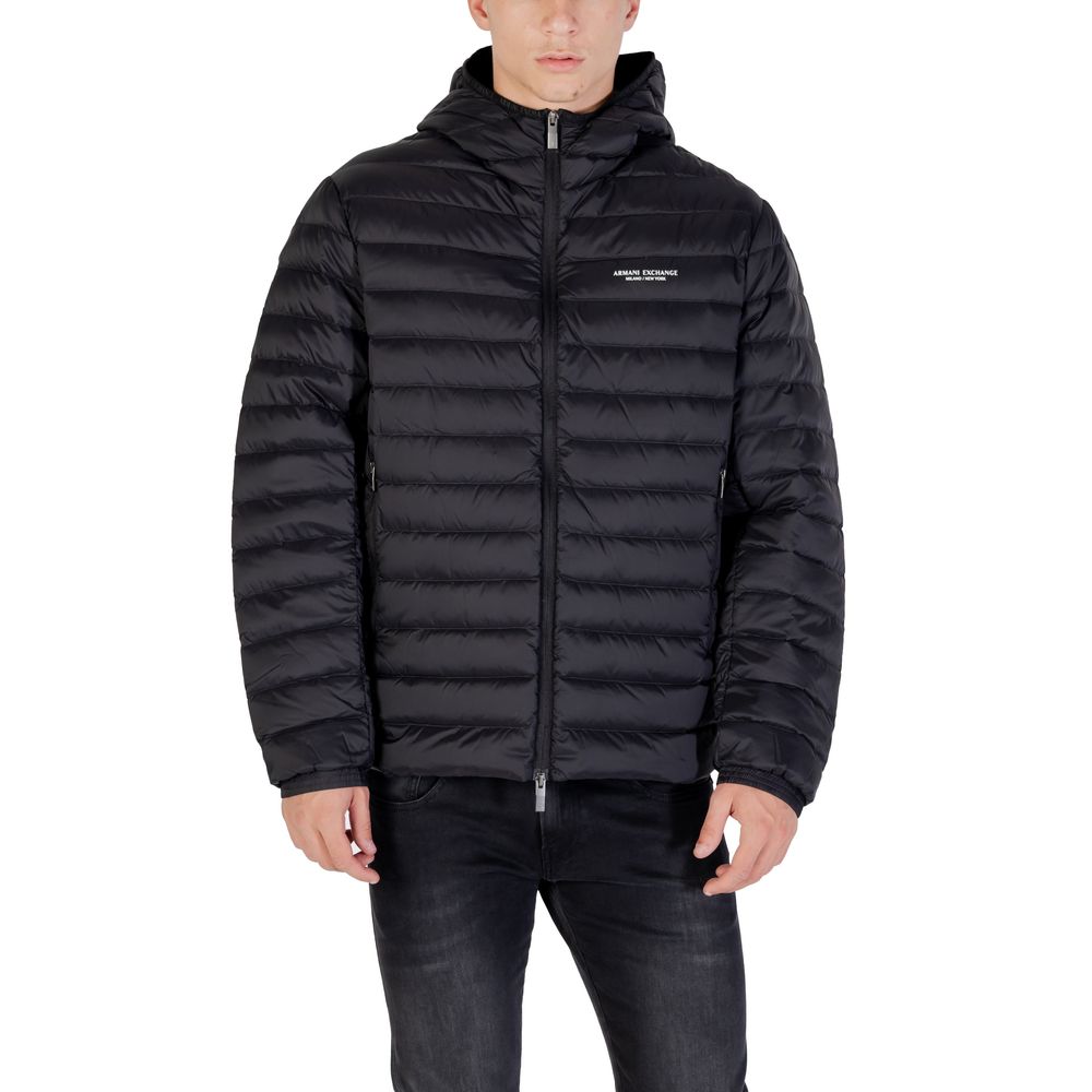 Armani Exchange Schwarze Polyamid-Shell-Jacke