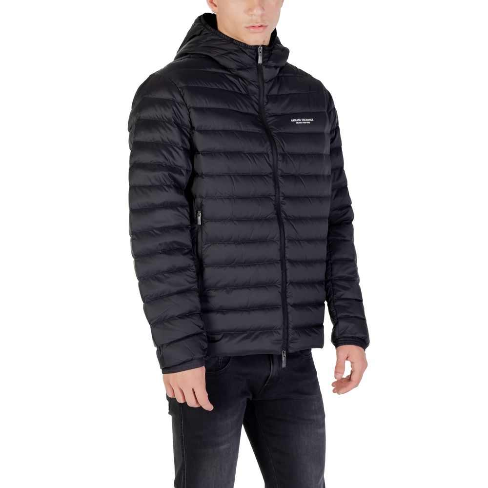 Armani Exchange Schwarze Polyamid-Shell-Jacke