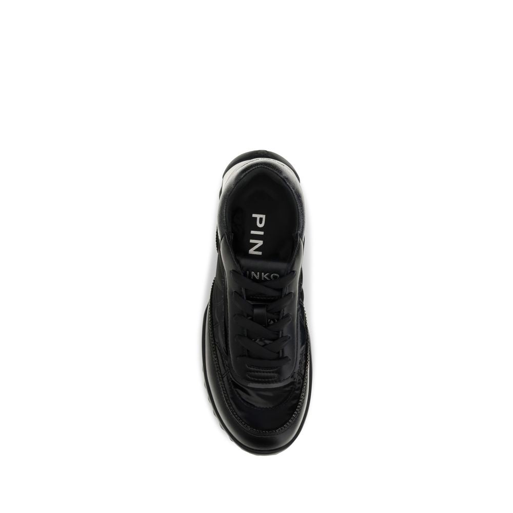 PINKO Schwarze Stoff-Sneaker mit niedrigem Schaft