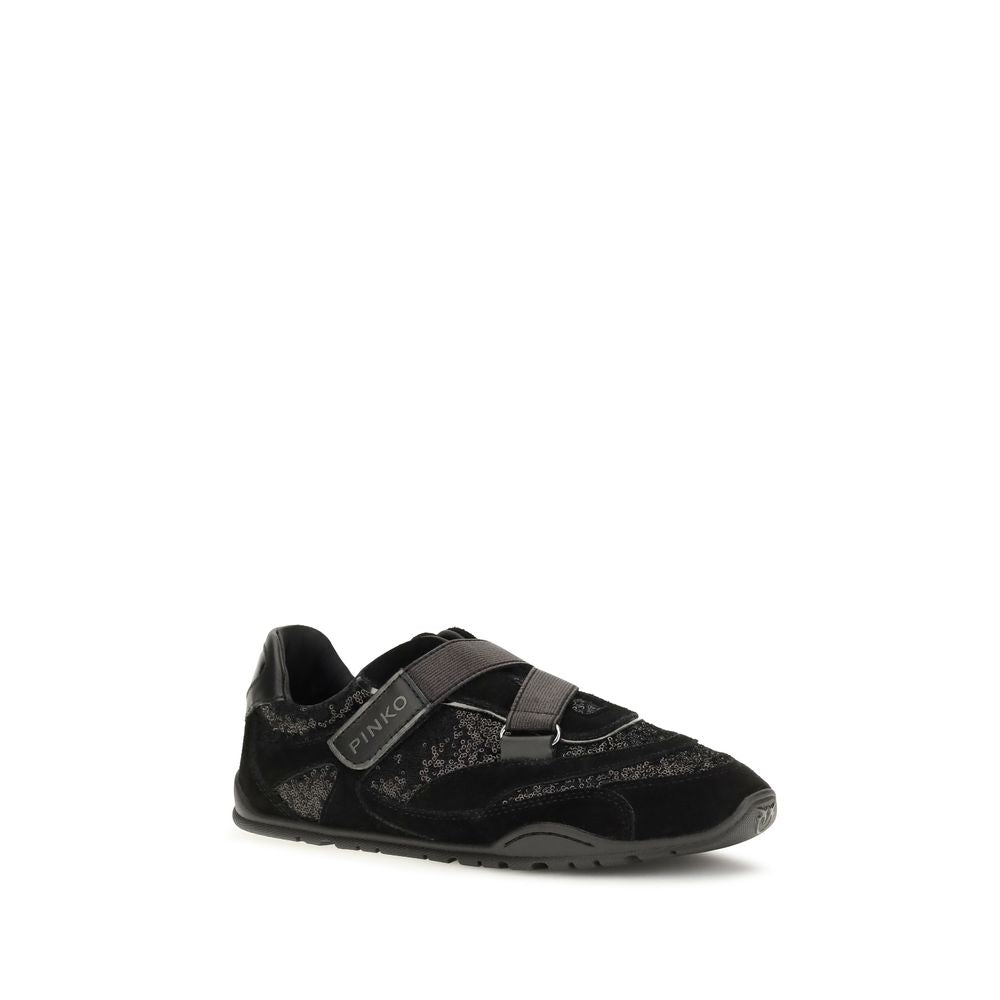 PINKO Schwarze Wildleder-Sneaker im Athletic-Stil